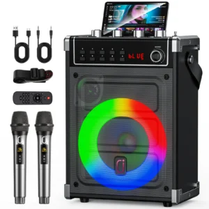 JYX Karaoke Machine with 2 UHF Wireless Microphones